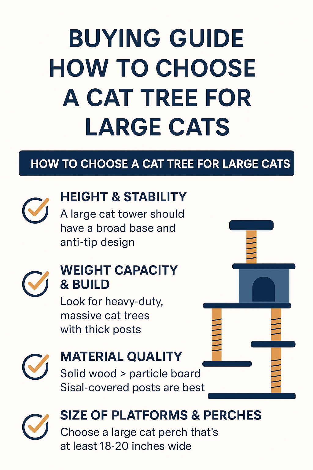 Buying Guide: How to Choose a Cat Tree for Large Cats