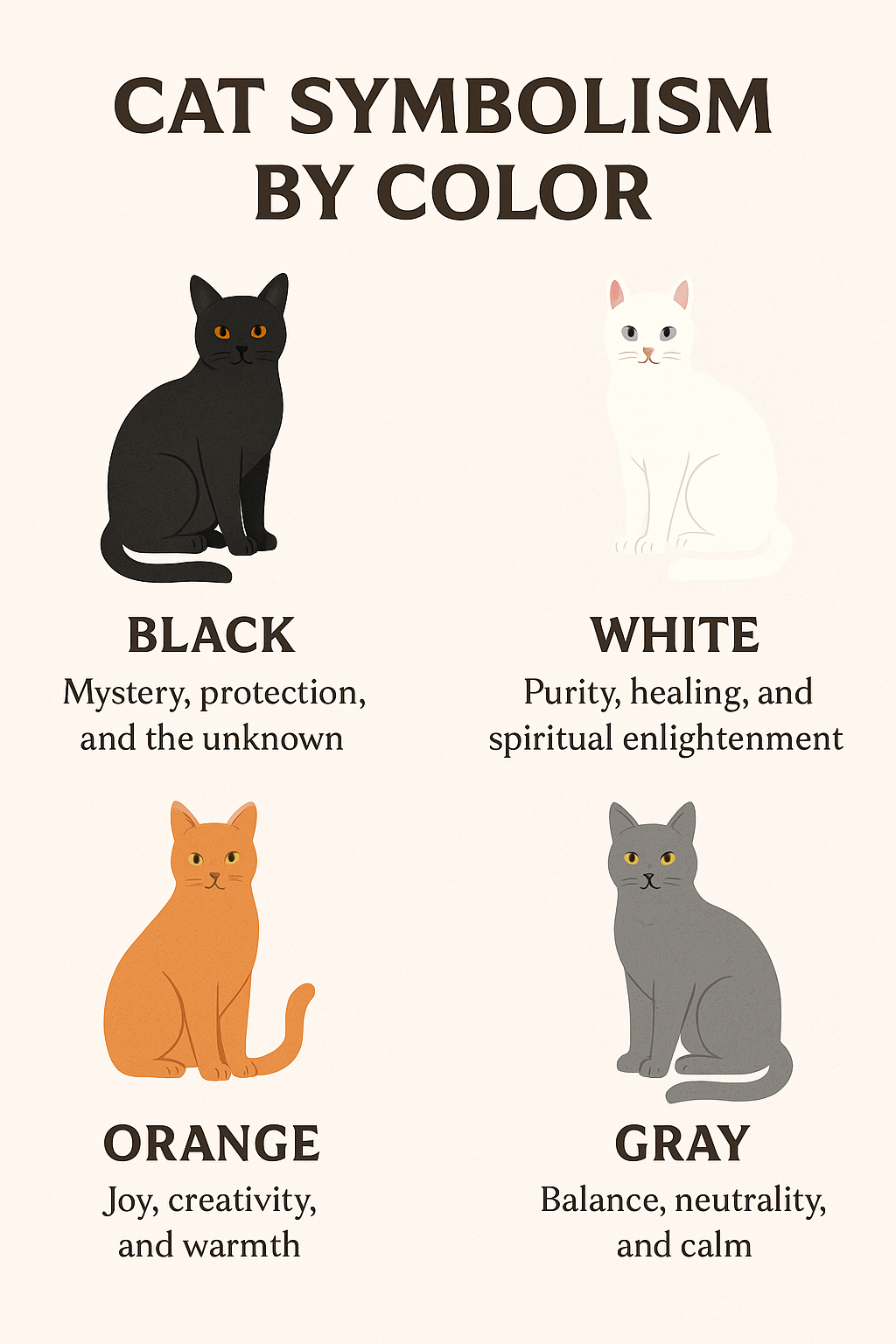 Cat Symbolism by Color