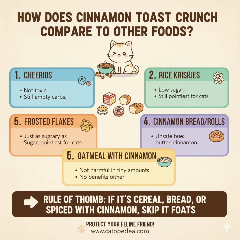 Cereal comparison for cat safety.